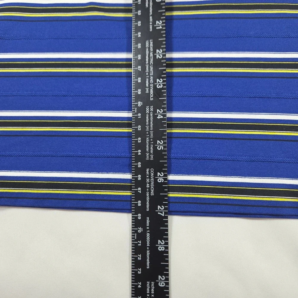 Nike Tiger Woods Collection Mens Blue Striped Golf Polo Shirt M 416671-437